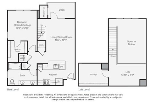 A floorplan of an apartment home